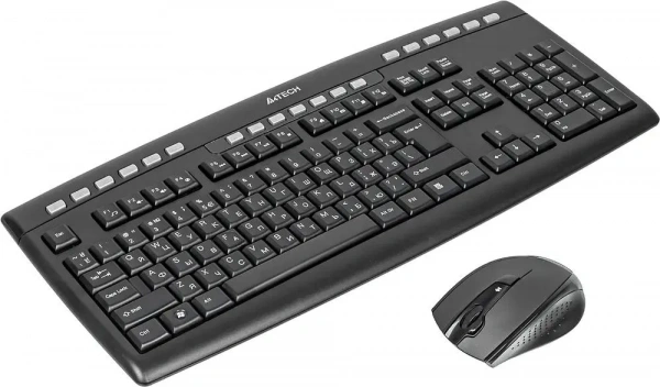 (9200F) Клавиатура + мышь A4Tech 9200F клав:черный мышь:черный USB 2.0 беспроводная Multimedia