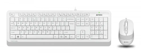 (F1010 WHITE) Клавиатура + мышь A4Tech Fstyler F1010 клав:белый/серый мышь:белый/серый USB Multimedia