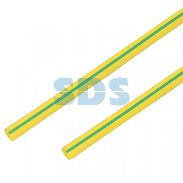 (55-1407) Термоусадочная трубка 14/7,0 мм, желто-зеленая, упаковка 50 шт. по 1 м PROconnect