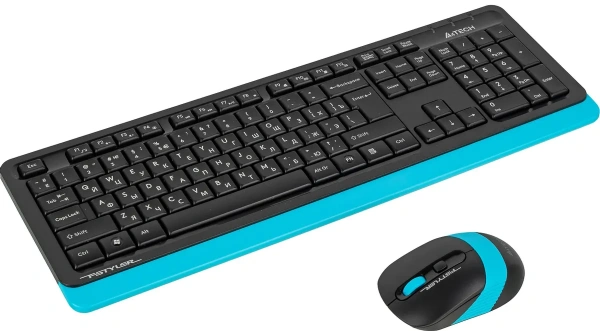 (FG1010 BLUE) Клавиатура + мышь A4Tech Fstyler FG1010 клав:черный/синий мышь:черный/синий USB беспроводная Multimedia