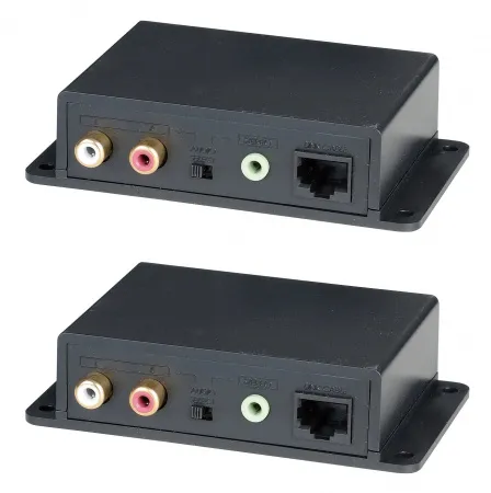 AE02 Комплект для передачи стерео аудиосигнала на расстояние до 600 м по кабелю витой пары CAT5 и выше