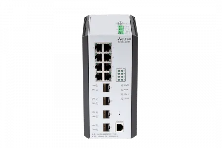 (MES3510P) Ethernet-коммутатор MES3510P, 8 портов 10/100/1000BASE-T (PoE/PoE+), 4 порта 100BASE-FX/1000BASE-X (SFP), L3
