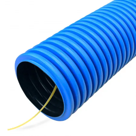 Труба гофрированная двустенная ПНД  гибкая тип 1250 (SN49) с/з синяя d63 мм (50 м/уп) Промрукав (PR15.01015)