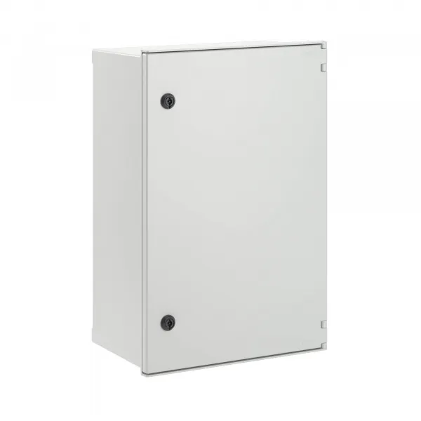 (CN50659) Цельный навесной шкаф из фибергласа без МП со сплошной дверью 600х500х230 (ВхШхГ) мм