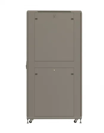 (431991)Hyperline TTR-3268-DD-RAL7035 Шкаф напольный 19-дюймовый, 32U, 1610x600х800 мм (ВхШхГ), передняя и задняя распашные перфорированные двери (75%), ручка с замком, цвет серый (RAL 7035) (разобранный)