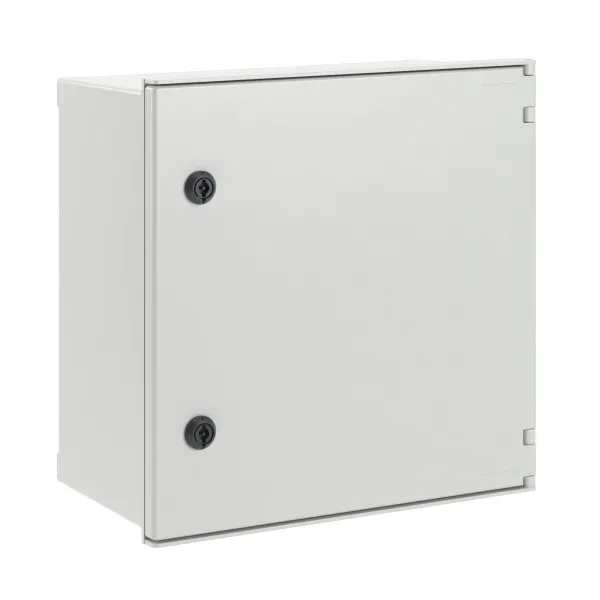 (CN50442) Цельный навесной шкаф из фибергласа без МП со сплошной дверью 400х400х200 (ВхШхГ) мм