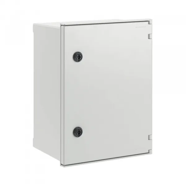 (CN50432) Цельный навесной шкаф из фибергласа без МП со сплошной дверью 400х300х200 (ВхШхГ) мм