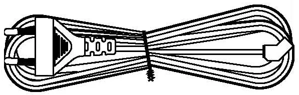 (237243)Hyperline KL-FCRD-1F-EU-1.8-BK Кабель питания для вентилятора 120x120x38 мм, 1 разъем под плоские контакты, с евровилкой без заземления, 1.8 м