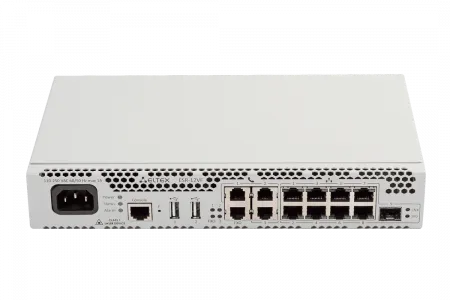 (ESR-12VF) Сервисный маршрутизатор ESR-12VF: 8хEthernet 10/100/1000 Base-T; 1х1000Base-X (SFP); 1хRS-232 (RJ-45); 2 порта USB2.0