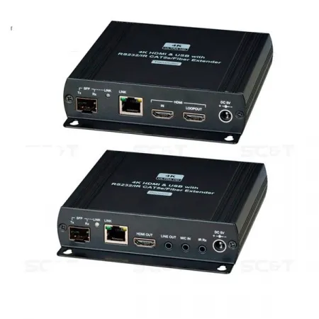 HKM01-4K6G HDMI KVM удлинитель сигнала HDMI 4K(60Гц), USB, аудио, RS232 и ИК управления по Ethernet