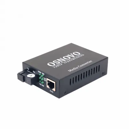 OMC-1000-11S5a Оптический Gigabit Ethernet медиаконвертер для передачи Ethernet по одному волокну одномодового оптического кабеля до 20км