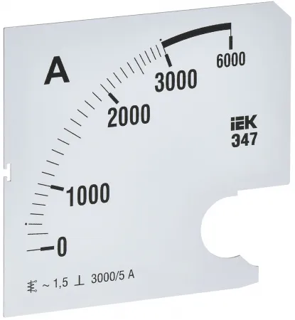 (IPA20D-SC-3000) Шкала сменная для амперметра Э47 3000/5А класс точности 1,5 96х96мм IEK