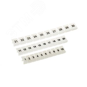 (NUPUTUK-8-61-70V) Маркировка для клемм, ширина 8 мм, от 61 до 70, вертикальная ориентация , 1 шт. = полоса из 10 маркеров (100 шт/уп)