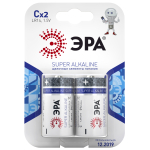 Батарейки ЭРА LR14-2BL SUPER Alkaline (12/96/5280) (C0038444)