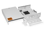 (375910)Hyperline FO-WBY-4UN-MK Бокс оптический универсальный, настенный на 4 порта (SC, duplex LC, ST, FC) с держателем для 8 КДЗС, фиксатором центра