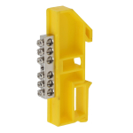 Шина ЭРА NO-222-90-1 PE земля на DIN-изоляторе ШНИ-6х9-6 никелированная Д-Желтый (Б0044139)