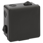 Распаячная коробка ЭРА KOR-100-100-50-8g-B открытой установки черная 100х100х50мм с гермовводами 8 вх. IP54 (Б0061777)