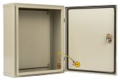 (MEC11303) Щит с монтажной панелью ЩМП - 02 МЭК (300х250х140) IP65 (Металлокорпус)