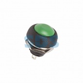 (36-3053) Выключатель-кнопка  250V 1А (2с) (ON)-OFF  Б/Фикс  зеленая  Micro  REXANT