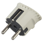 Вилка ЭРА V5 плоская c заземлением 16A прямой ввод белая (Б0019192)