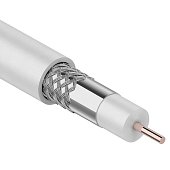 (01-2431) Кабель SAT 703 B, Cu/Al/Cu, (75%), 75 Ом, 100м., белый REXANT