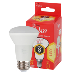 Лампочка светодиодная ЭРА RED LINE ECO LED R63-8W-827-E27 Е27 / Е27 8 Вт рефлектор теплый белый свет (Б0050300)