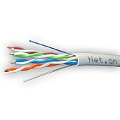 (01-0302) Кабель витая пара Net.on UTP Cat.5e 4x2хAWG24 CCA PVC Indoor 305м