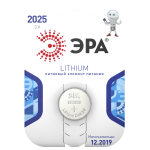 Батарейки ЭРА CR2025-1BL Lithium (40/320/28160) (C0038447)