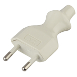 Вилка ЭРА V2 без заземления 10A прямой ввод белая (Б0019184)