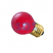 (401-112) Лампа накаливания e27 10 Вт красная колба