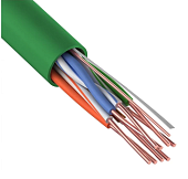 (01-0061) Кабель витая пара U/UTP, CAT 5e, нг(А)-LSLTx, 4х2х0,52мм, 24AWG, INDOOR, SOLID, зеленый, 305м REXANT
