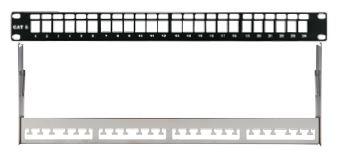 Eurolan 27F-00-24BL Коммутационная панель 19” наборная, FTP, 1U, 24 порта, черный