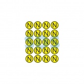 (56-0059) Наклейка знак электробезопасности «N» d - 20 мм REXANT (20шт на листе)