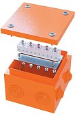 (FSK30410) Коробка стальная FS с гладкими стенками и клеммниками,  IP66, 150х150х80 мм, 4р, 450V, 32A, 10 мм2, нерж.контакт