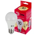 Лампочка светодиодная ЭРА RED LINE LED A60-10W-827-E27 R E27 / Е27 10 Вт груша теплый белый свет (Б0049634)