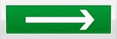 Молния-12В Плоское световое табло, корпус на защёлке "Стрелка Вправо" (М-12)
