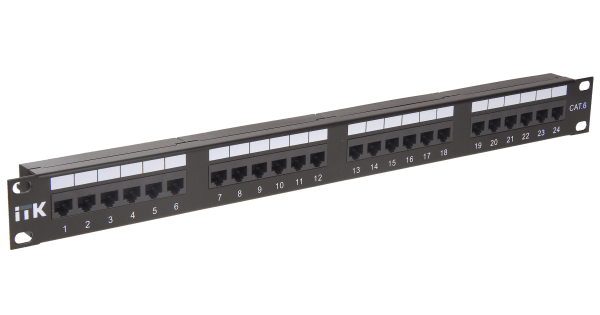 (PP24-1UC5EU-D05) ITK 1U патч-панель кат.5Е UTP, 24 порта (Dual)