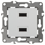 12-4110-01 ЭРА Устройство зарядное USB, 230В/5В-2100мА, IP20, Эра12, белый (6/60/1440) (Б0027491)