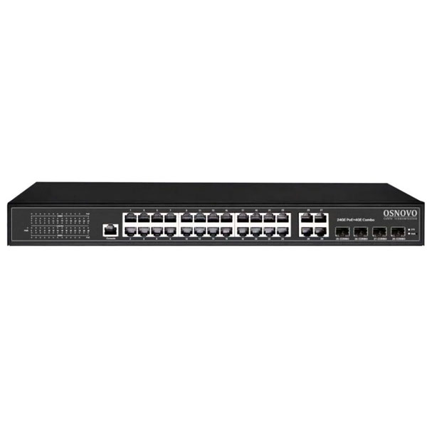 SW-8244/L(400W) Управляемый L2+ PoE коммутатор Gigabit Ethernet на 24 RJ45 PoE + 4 x GE Combo Uplink порта