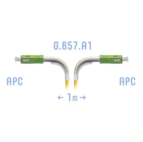 (SNR-PC-SC/APC-A-1m (angle)) Патчкорд оптический SC/APC SM G.657.A1 (угловой) 1 метр