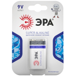 Батарейки ЭРА 6LR61-1BL SUPER Alkaline (12/96/5760) (C0038445)