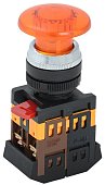 (BBG20-AELA-K05) Кнопка AELA-22 "Грибок" желтый d22мм неон/240В 1з+1р ИЭК