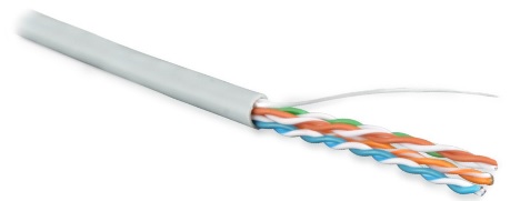 (524415) Hyperline UUTP4-C5E-S24-IN-LSZH-GN (куски) Кабель витая пара, неэкран. U/UTP, категория 5e, 4 пары (24 AWG), одножильный (solid)