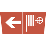 Самоклеящаяся этикетка ЭРА INFO-SSA-106 350х130мм "Пожарный кран/стрелка налево" SSA-101/DPA-301 (Б0048475)