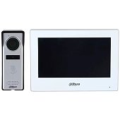 DHI-KTH01 Комплект DHI-VTO1000J 4-проводная вызывная панель 1.3Мп + DHI-VTH2624GW-WP 4-проводный 7" монитор видеодомофона с WiFi