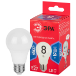 Лампочка светодиодная ЭРА RED LINE LED A60-8W-865-E27 R Е27 / E27 8 Вт груша холодный дневной свет (Б0045323)