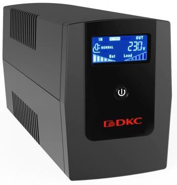 (INFOLCD800I) Линейно-интерактивный ИБП (UPS) ДКС серии Info LCD, 800 ВА/480 Вт, 1/1, 3xIEC C13, USB + RJ45, LCD, 1x8Aч