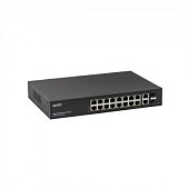 SKAT PoE-M-16G-2G-2S управляемый L2+ коммутатор PoE Plus, 300Вт, порты: 16-Ethernet, 2-Uplink, 2-SFP (4091)