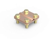 (NG3102CU) Соединитель пруток - полоса, 57х57 мм, медь (NG3102CU) Соединитель пруток - полоса, 57х57 мм, медь