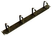 ГКО-4.62-9005 Горизонтальный кабельный органайзер 19" 1U, 4 кольца, цвет черный